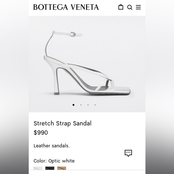 Bottega stretch strap sandals - Picture 1 of 4